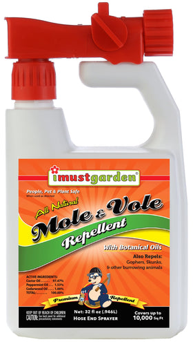 IMUSTGARDEN Mole-Vole Repellent hose-end attachment for easy lawn protection