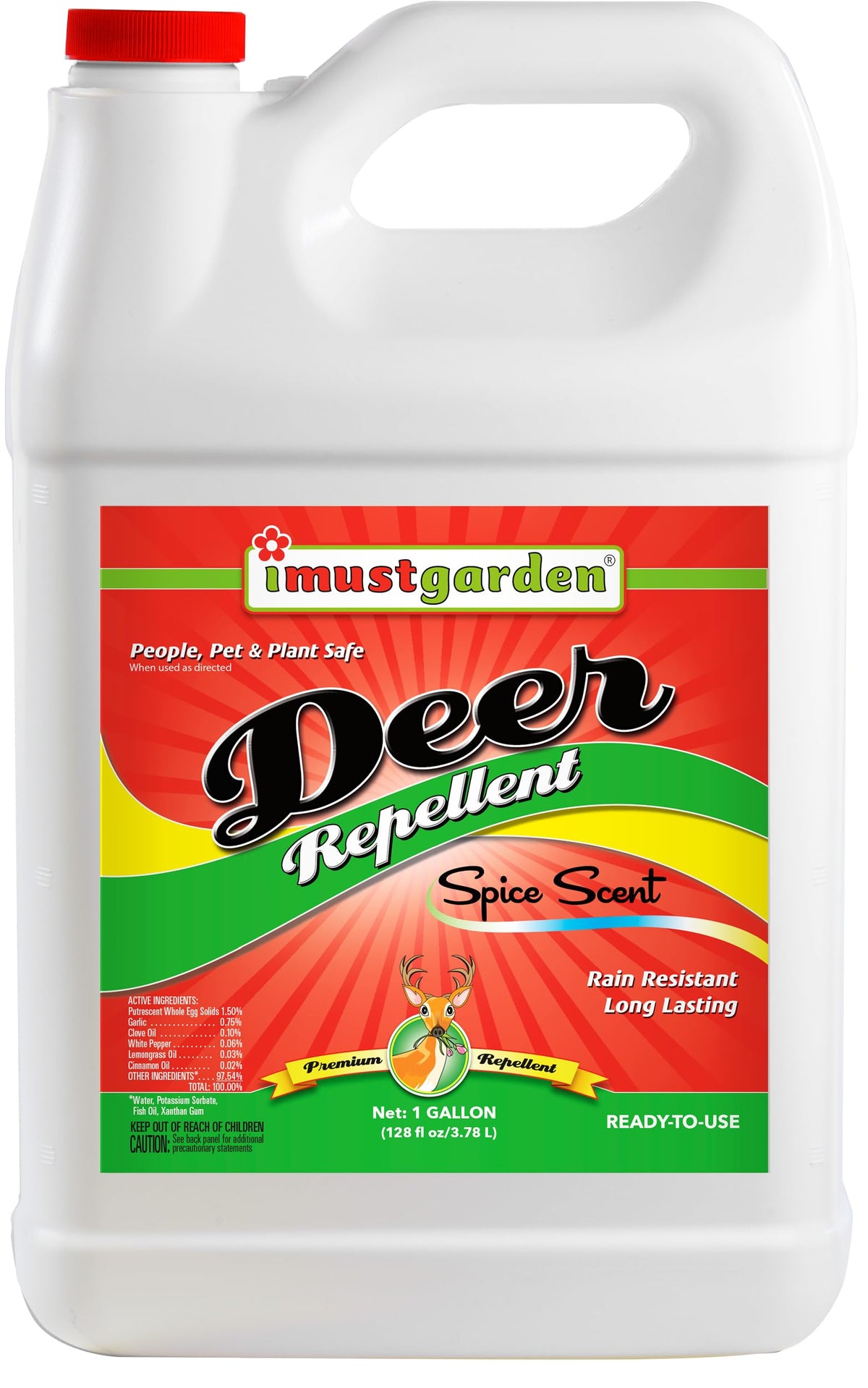 IMUSTGARDEN Spice Scent Deer Spray bottle pour for garden protection.