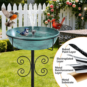 Detachable basin of Inanil bird bath enables quick cleaning