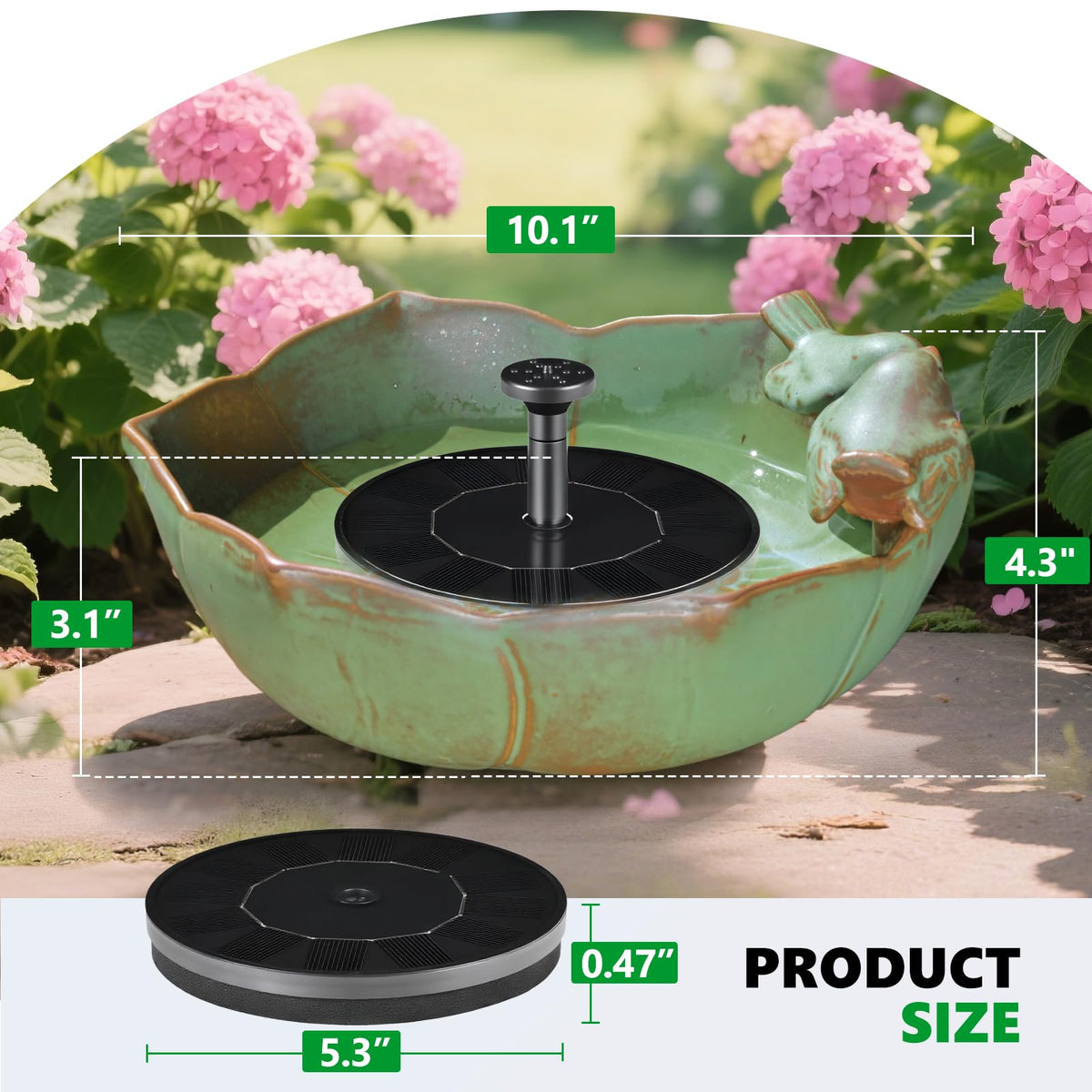 Inanil hummingbird fountain outdoors adds charm to garden spaces