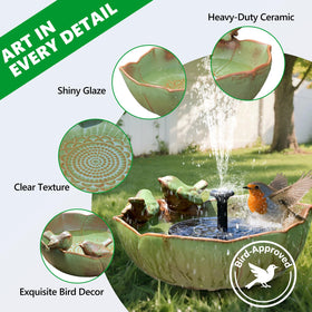 Inanil large-bird bath bowl provides ample water for drinking and bathing