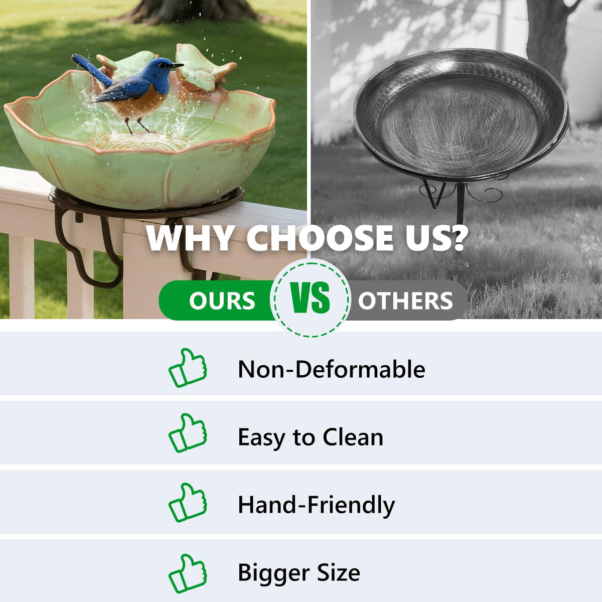 Inanil multi-use bird bath dish doubles as planter or butterfly puddler.