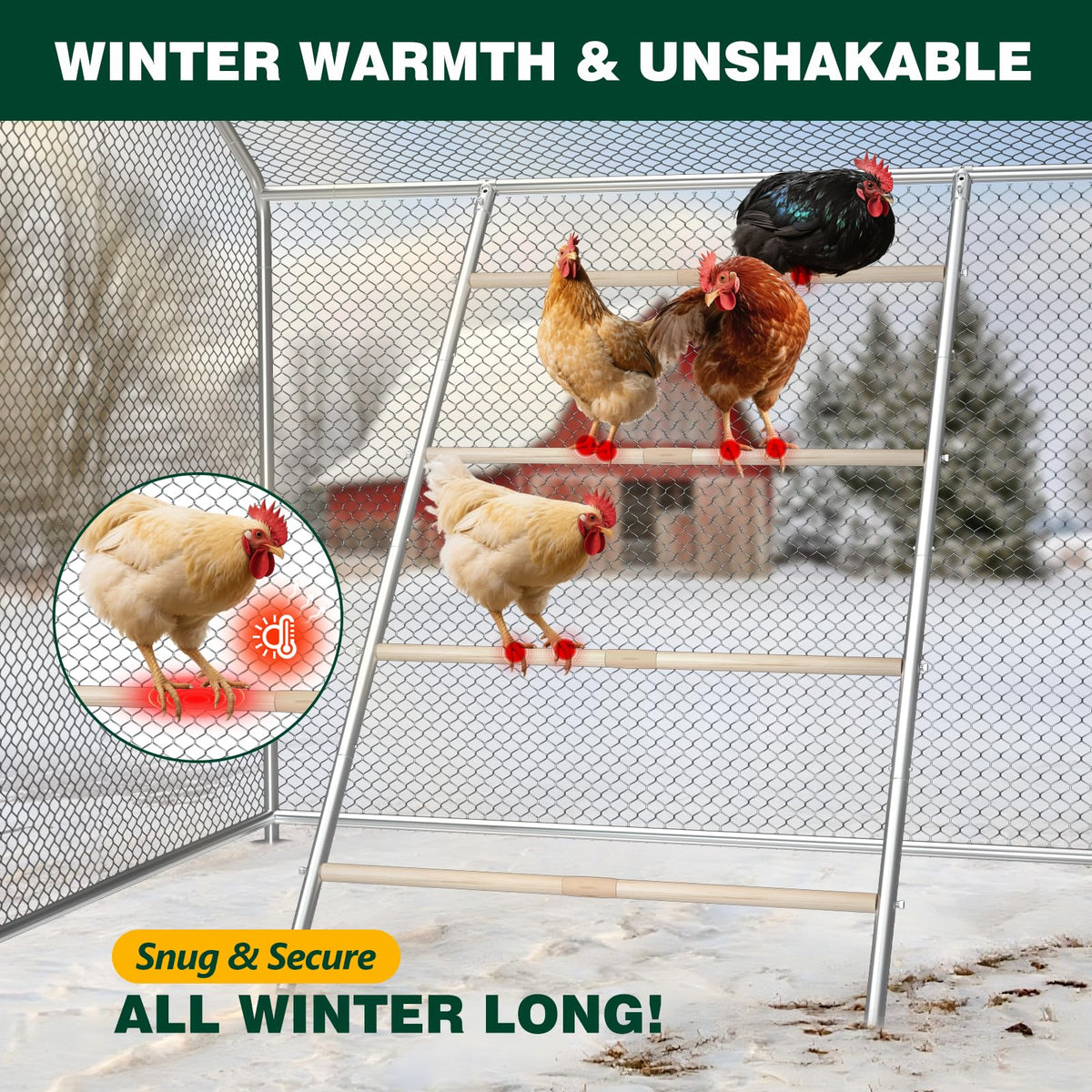 Inanil spiral-joint perch features stable mid-section for reliable weight support.