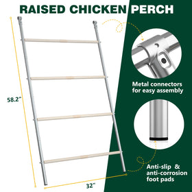 Inanil stainless steel vertical bar perch highlights rust-proof, durable construction.