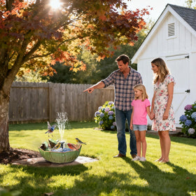 Inanil weather-resistant glazed ceramic bowl withstands outdoor use