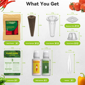inbloom 12-pod seed kit green pepper for fresh salsas.
