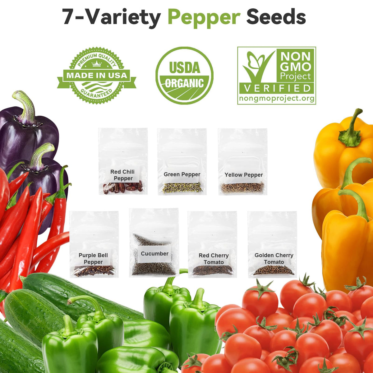 inbloom 12-pod seed kit red chili pepper for spicy dishes.