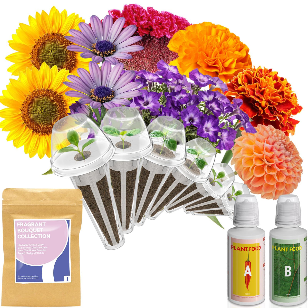 inbloom Fragrant Bouquet seed pod kit for AeroGarden offers easy indoor blooms.
