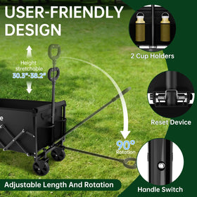 InBrave ergonomic adjustable handle adapts to user height for comfort.