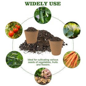 INCIKITI biodegradable peat pots reduce waste and simplify soil transplanting
