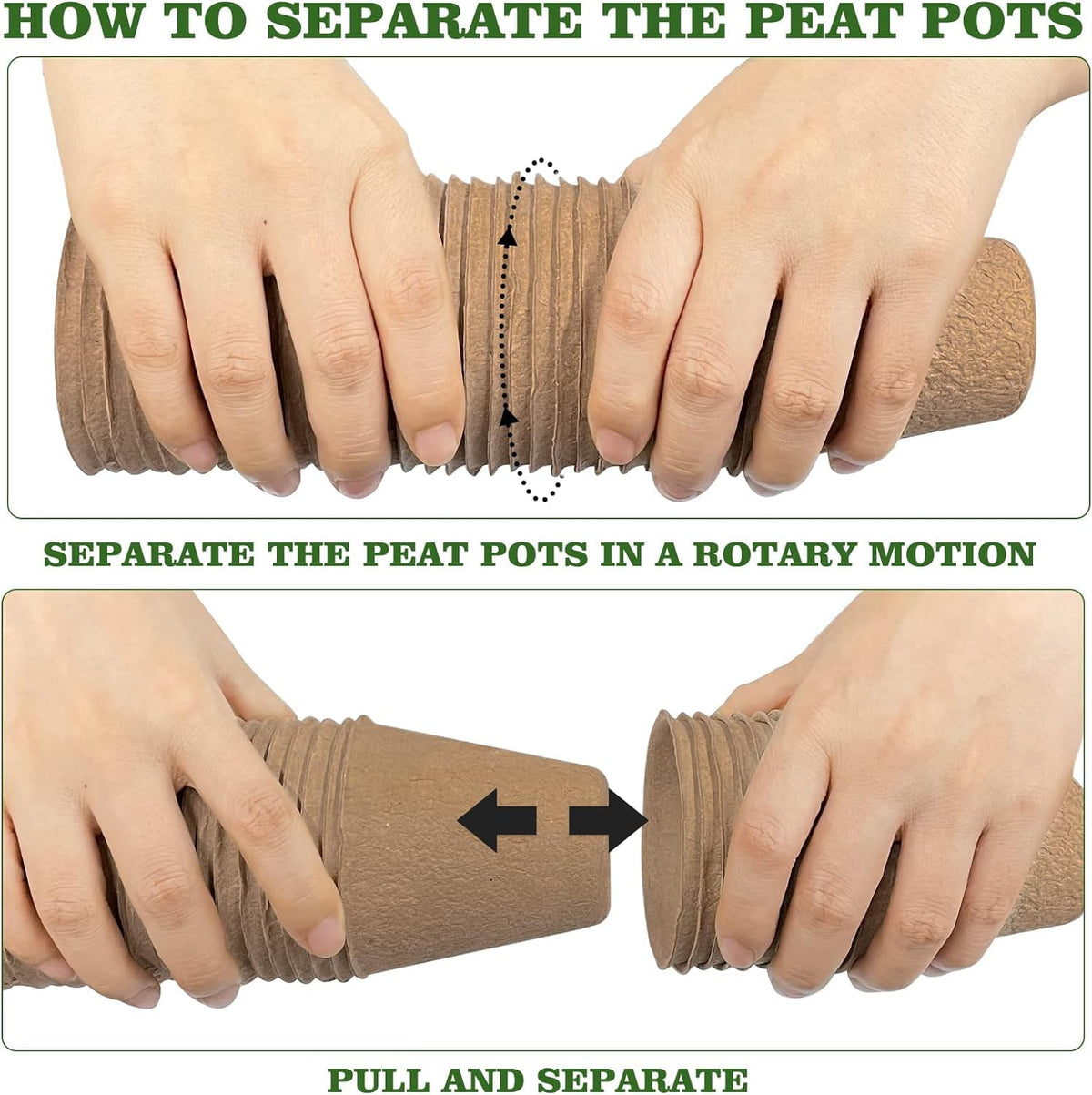 INCIKITI compostable seed pots breaking down in soil