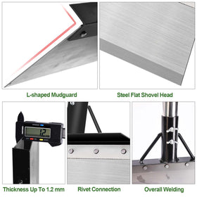 INCIKITI detachable shovel head enables flexible, compact setup.