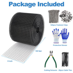 INCIKITI fastener clips securing the mesh for durable installation