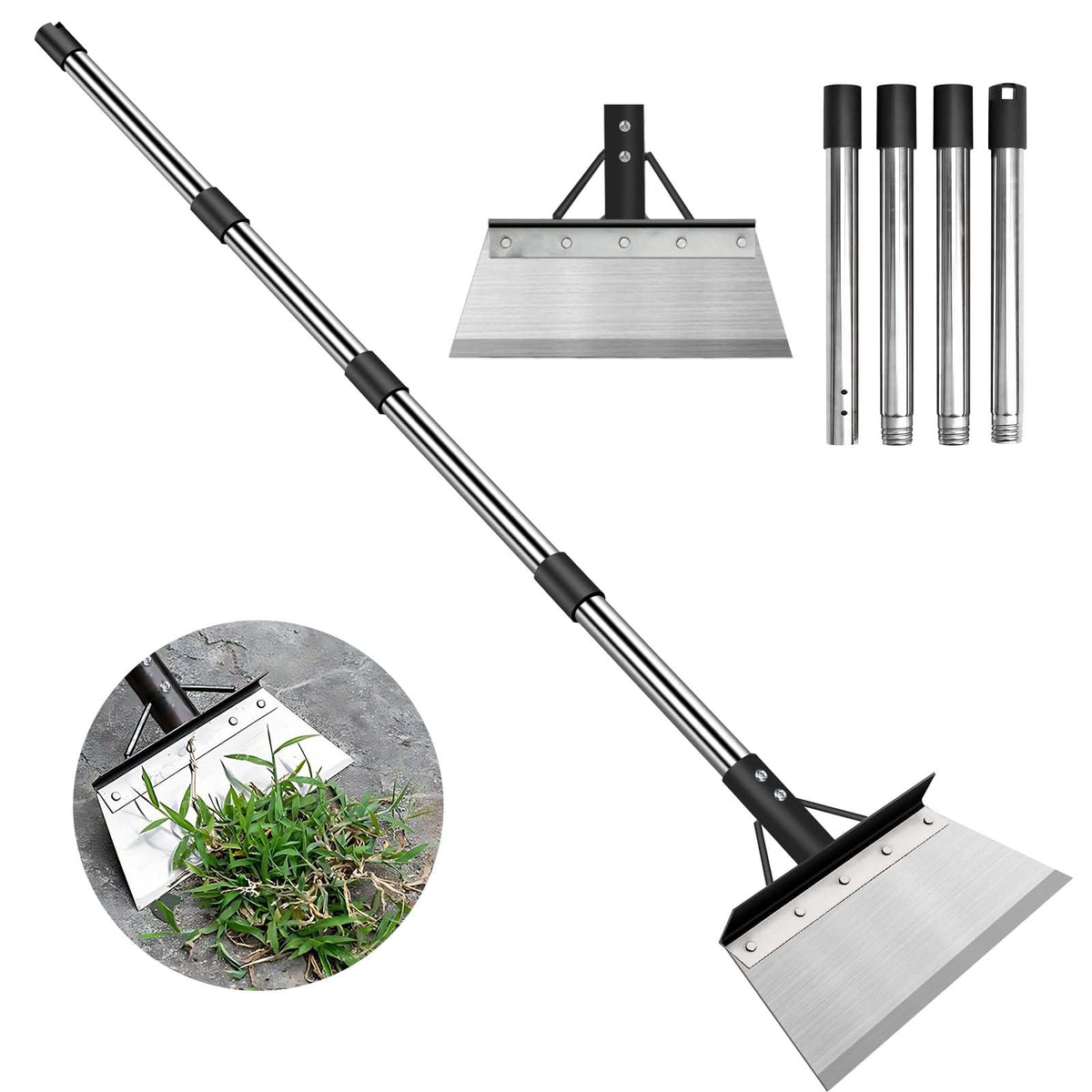 INCIKITI garden cleaning shovel head removes dirt and weeds with a sharp edge.