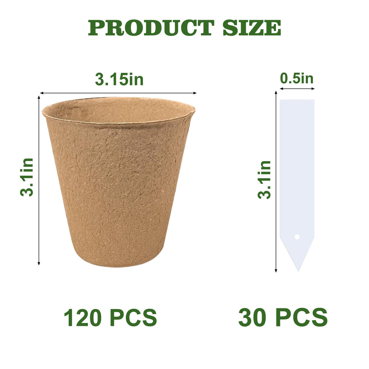 INCIKITI seedling pots with labels for seed tracking