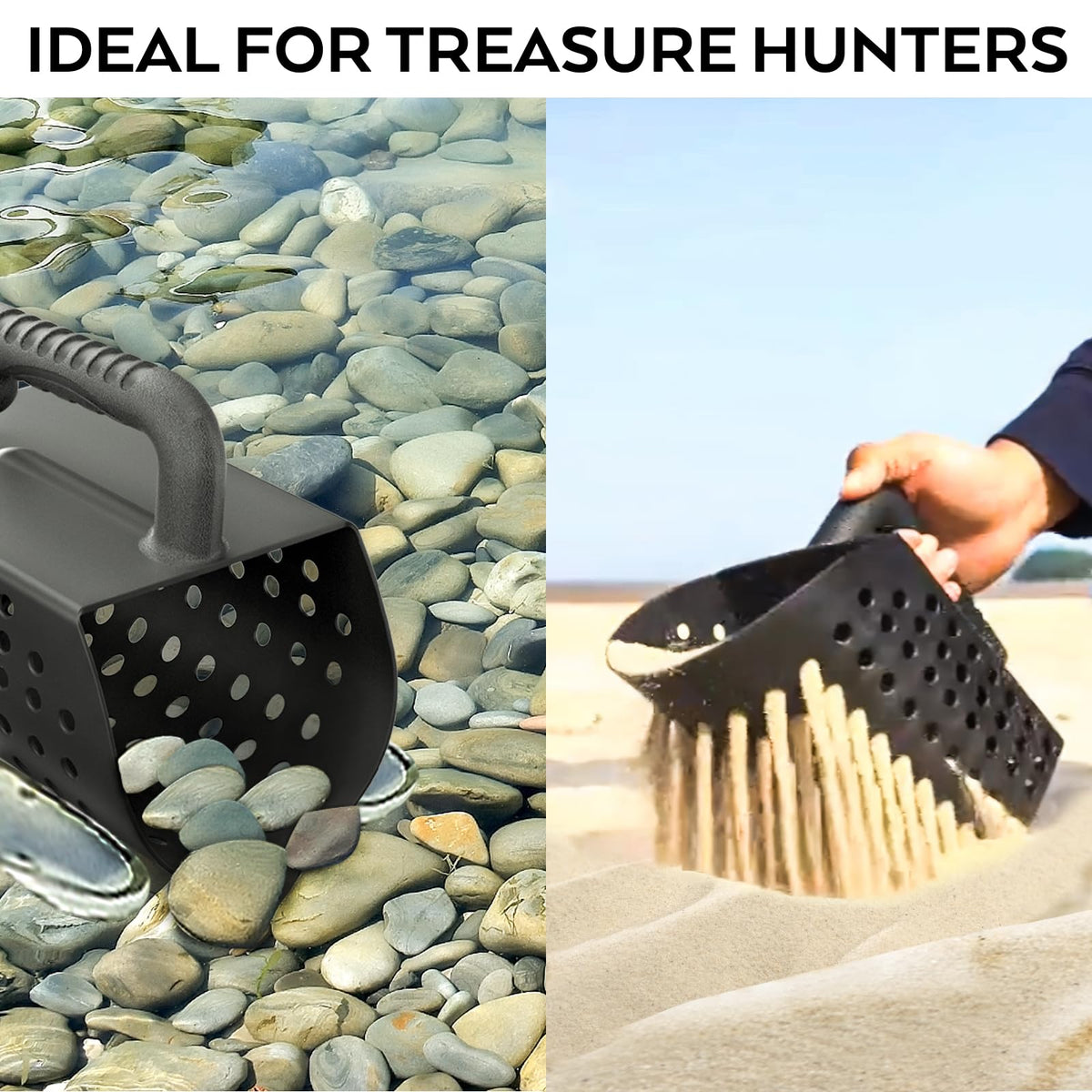 INCLY 129-hole sand scoop speeds up sifting for quick finds.