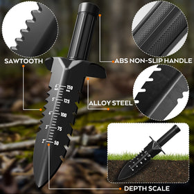 INCLY compact shovel size 11.6 x 3.74 x 2.4 inches for easy carry