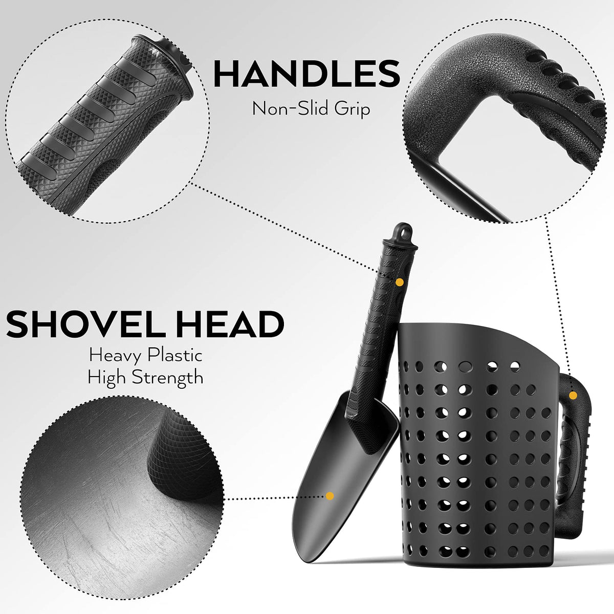 INCLY heavy-duty reinforced plastic construction resists rust for outdoor use.