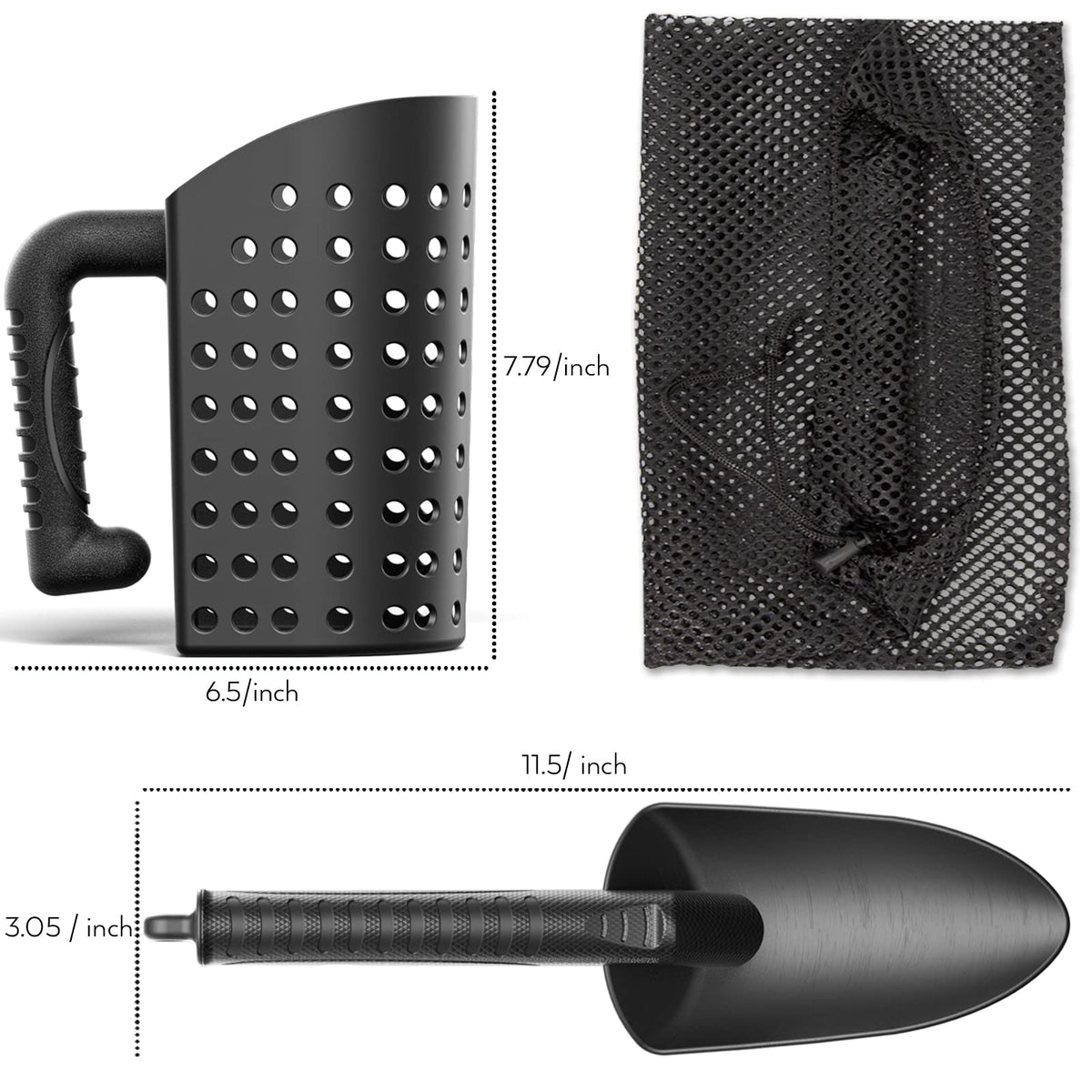 INCLY lightweight 12-oz design enables long treasure hunts without fatigue.