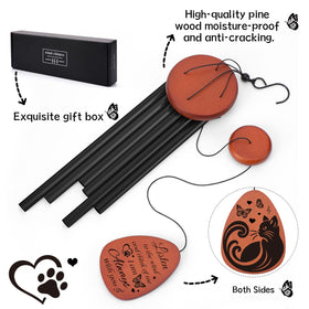 INCOK cat memorial wind chime garden porch scene emphasizes outdoor remembrance