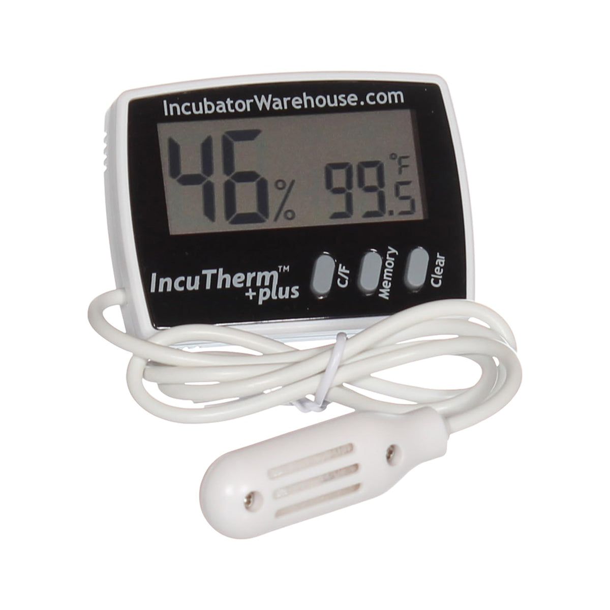 IncuTherm Plus with a large display for quick incubator readings and easy monitoring