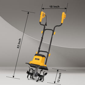 IncwBo 12inch-tilling-width image demonstrates broad coverage across garden beds.