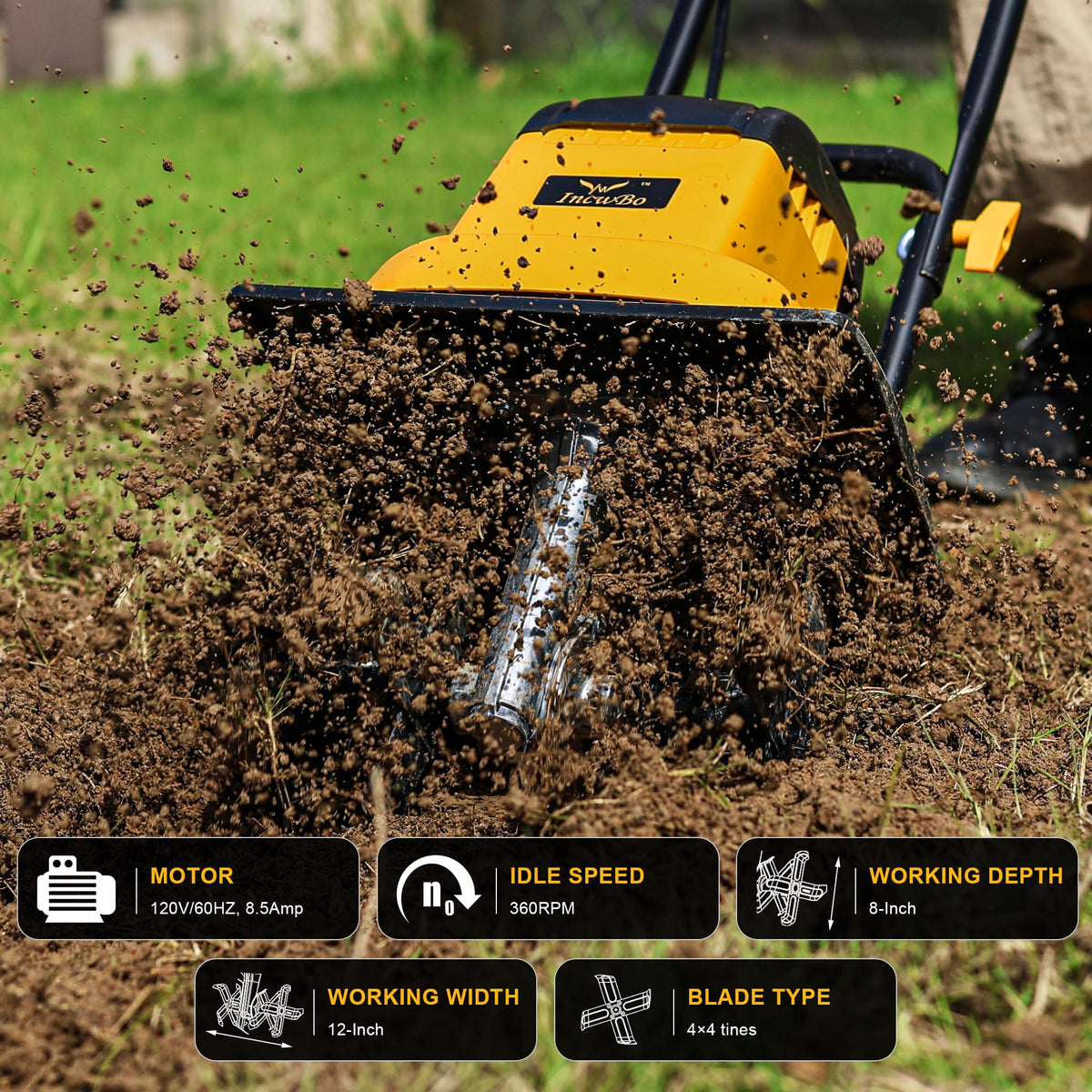 IncwBo electric-motor-360rpm image conveys strong power for tough soil.