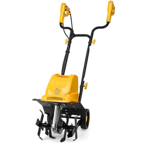 IncwBo garden rototiller in action with a clear 12-inch rotor for fast bed prep