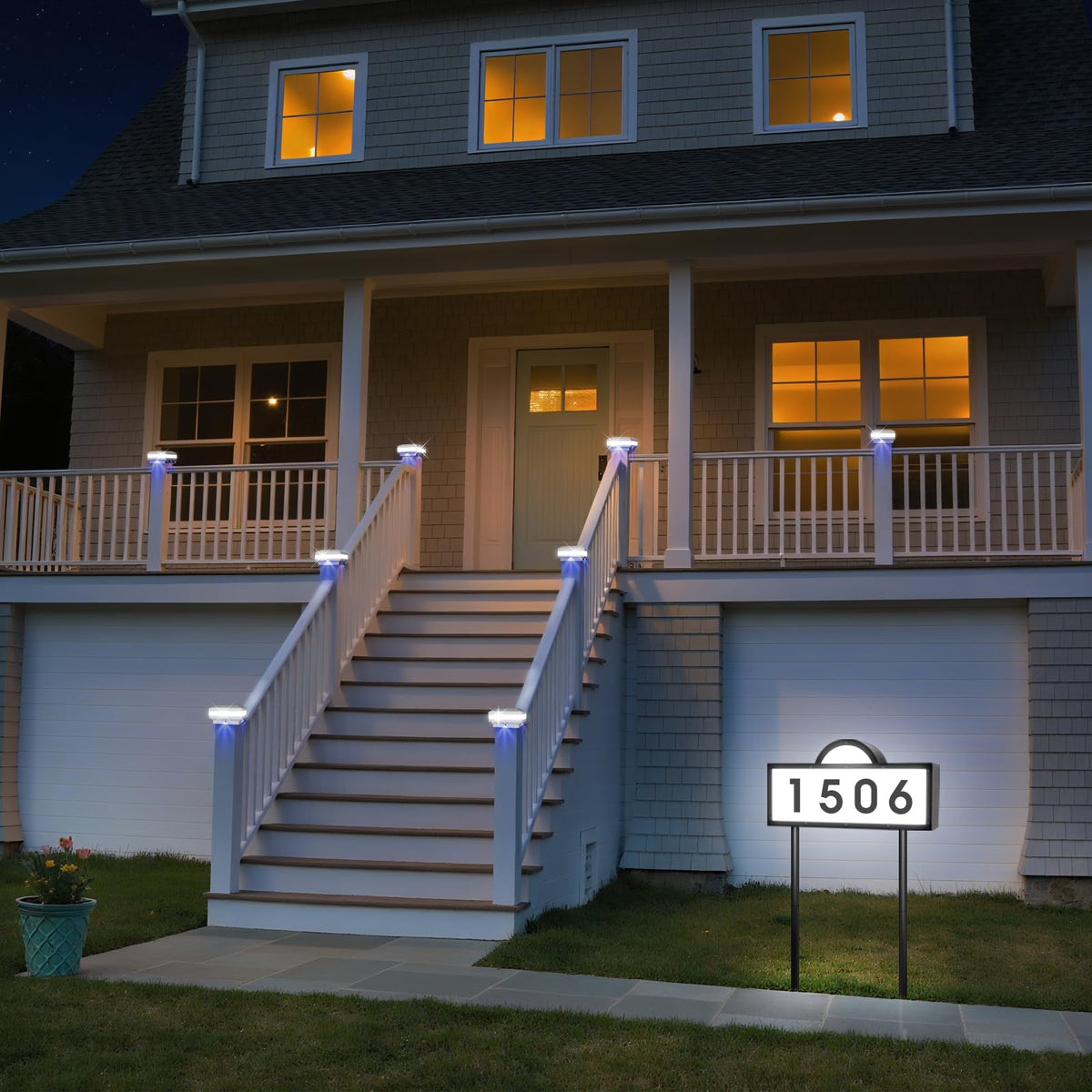 INDARUN 2000mAh battery stores power for all-night visibility.