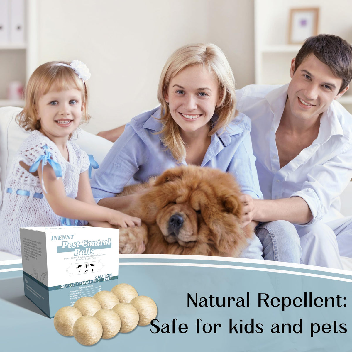 INENNT peppermint oil scent helps keep living areas pest-free with subtle freshness.