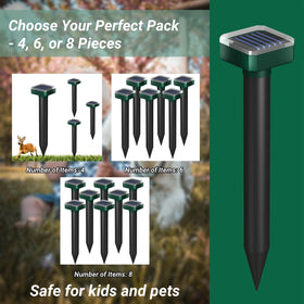 INENNT deer repellent device covers up to 7,000 sq ft, protecting lawns and flower beds.