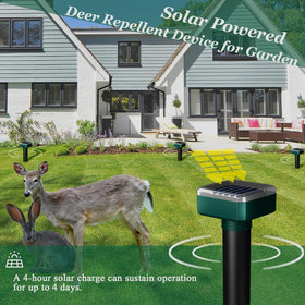 INENNT deer repellent device with IPX44 waterproof casing withstands rain, snow, and sun.