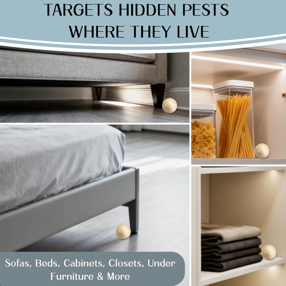 INENNT peppermint-scented ball ideal for kitchens and bathrooms to deter pests safely.