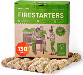 Inflame Fire Starters 130 pcs box ready for quick ignition