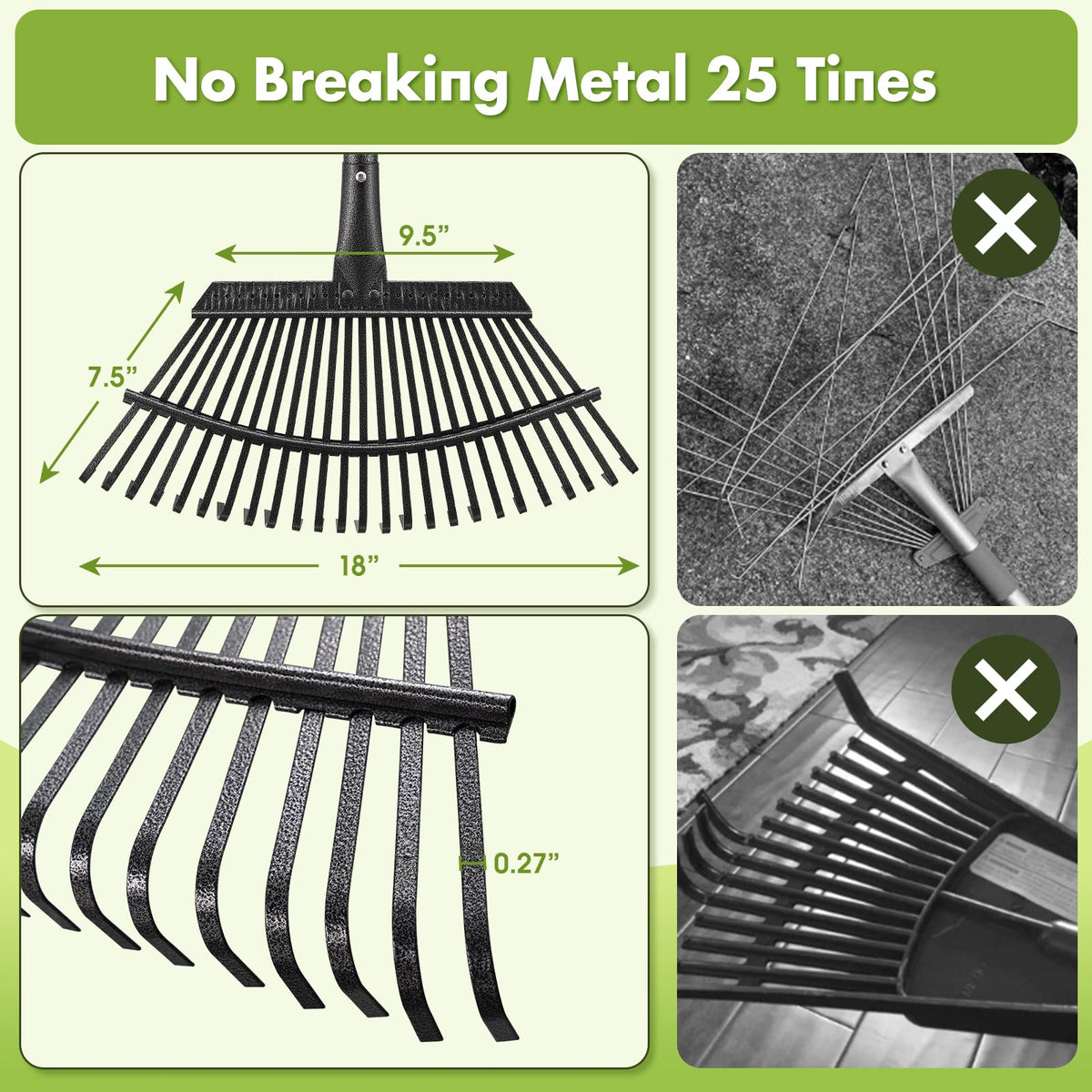 INFLATION easy-install design, rods screw together for portable storage.