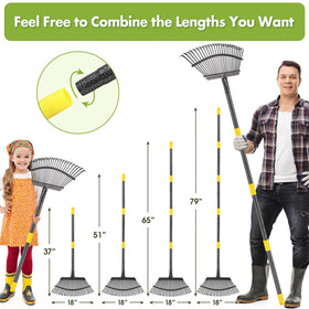 INFLATION flat-head rake helps reach tight crevices and narrow spaces.
