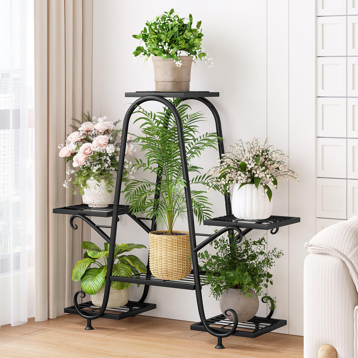 INGIORDAR plant stand mesh detail shows secure cross-encrypted design.