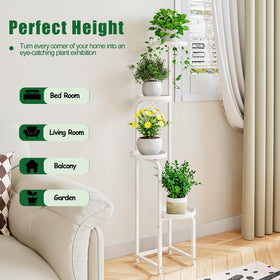 INGIORDAR multi-tier metal rack holds several pots while adding modern decor