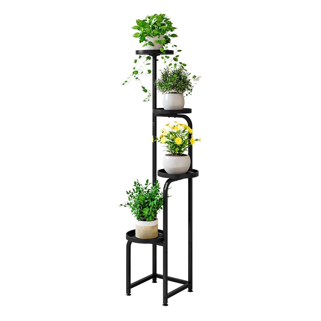 INGIORDAR 4-Tier Plant Shelf, left angle, ideal for displaying multiple potted plants