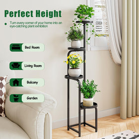 INGIORDAR 4-Tier Plant Shelf, right view, fits neatly in corners for living rooms or balconies