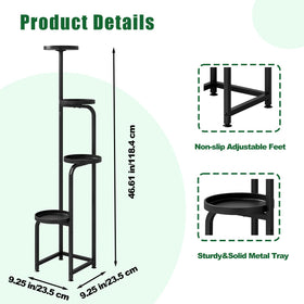 INGIORDAR 4-Tier Plant Shelf assembly shown with step-by-step guidance