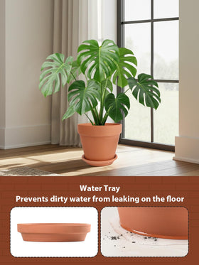 INGOFIN Terracotta Pot drainage-hole closeup highlights quick-drying surface