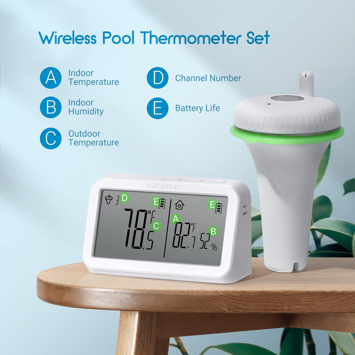 Inkbird IBS-P02R IPX7 waterproof casing protects the sensor from splashes.