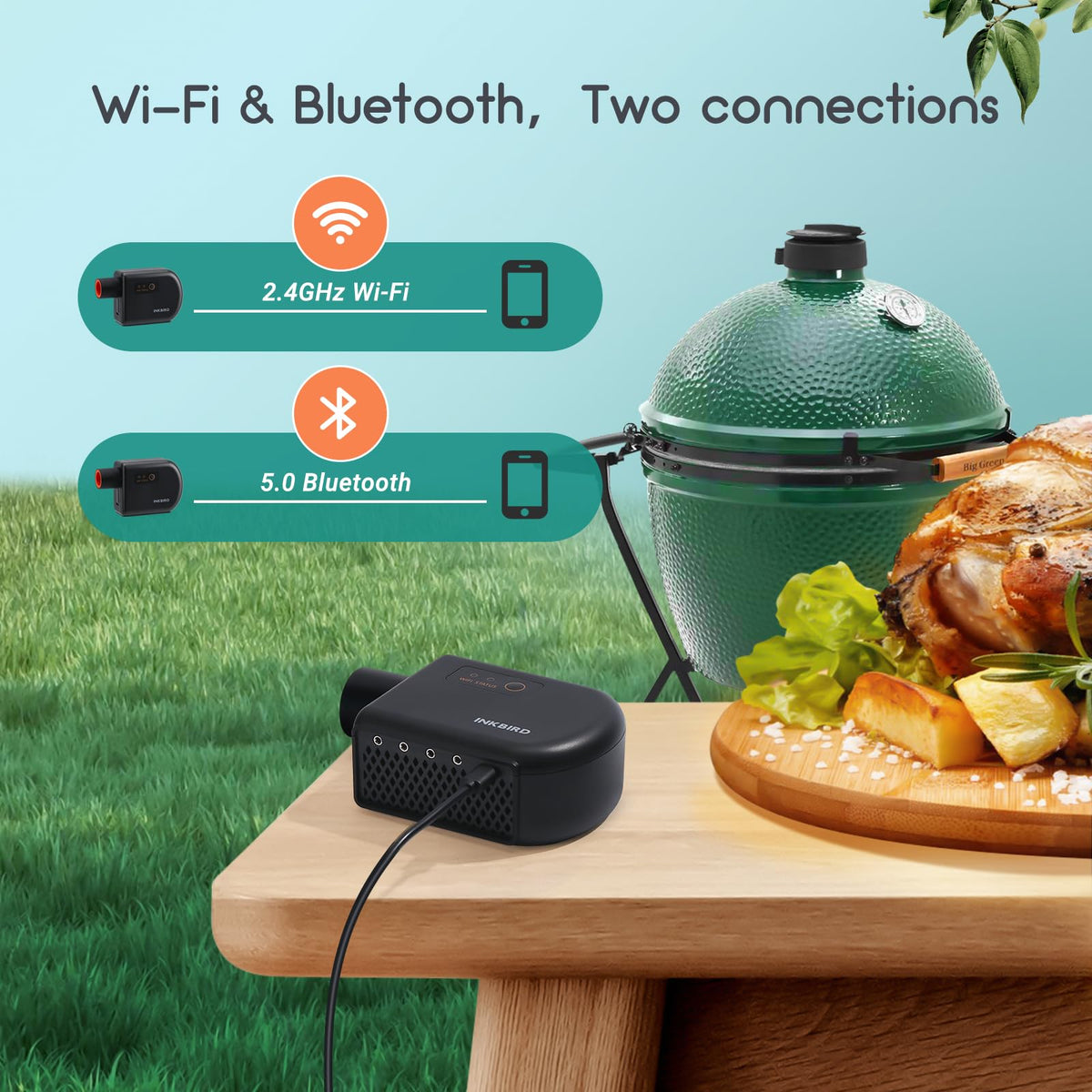 Inkbird ISC-027BW app dashboard allows real-time monitoring from phone