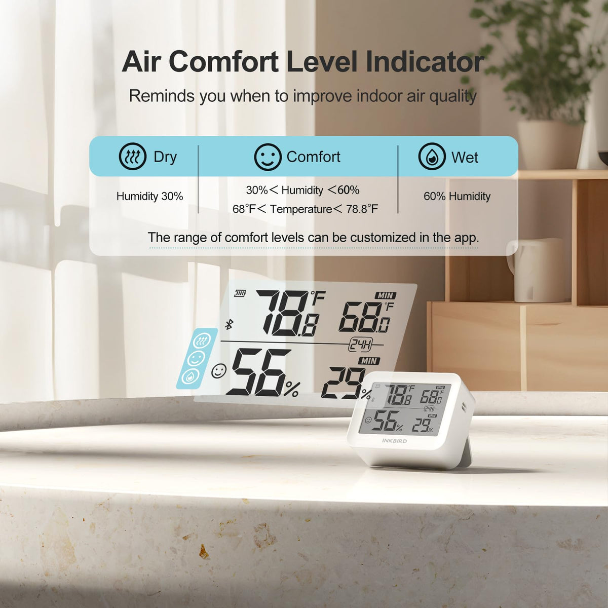 Inkbird ITH-13-B compatible with export-ready historical data for trend analysis.