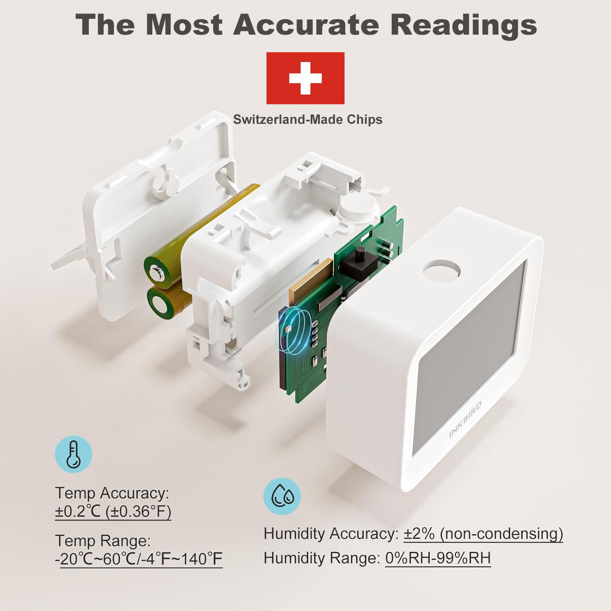 Inkbird ITH-13-B with Bluetooth 5.0 delivers stable wireless monitoring across rooms.