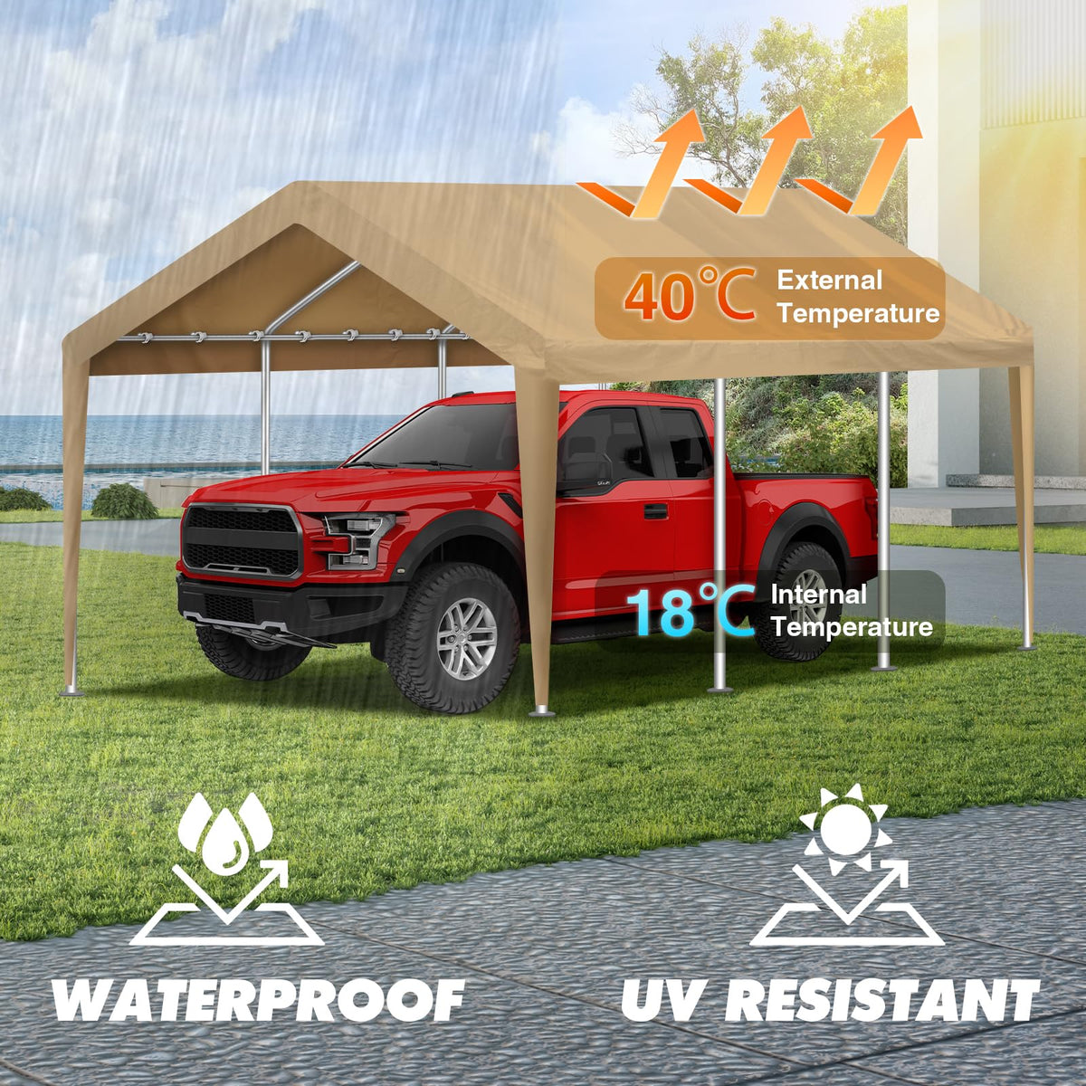 Inmeilifus fabric with four vertical legs for stability.