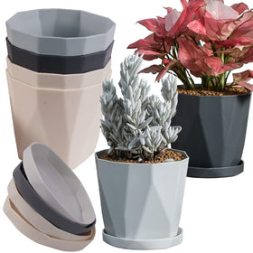 InmeRun 5-inch diamond-shaped pot — stylish design with roomy opening for larger plants.