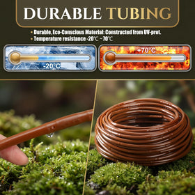 Innconee tubing suited for dense plantings like vegetable beds and window boxes