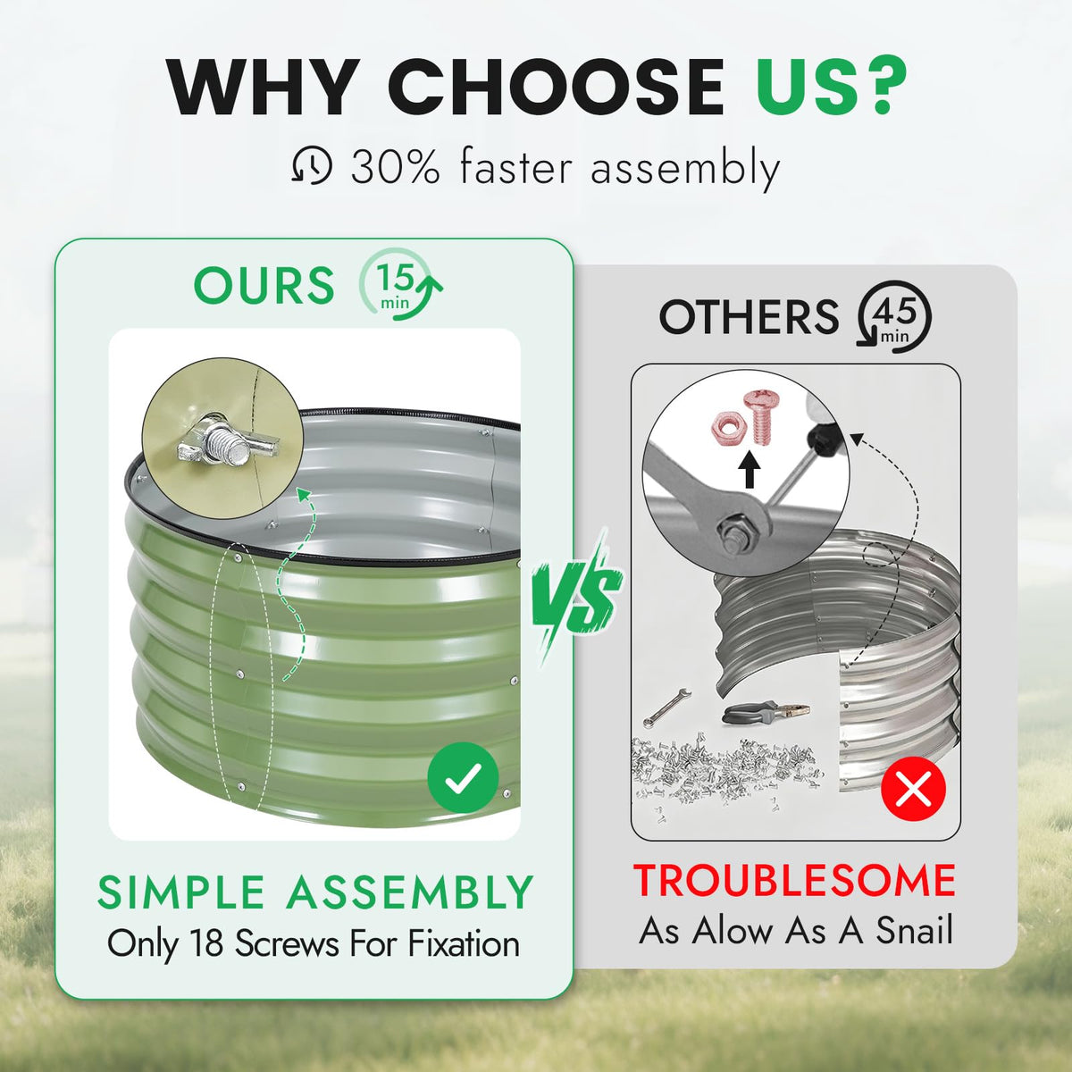 All-in-one kit includes tools and clear instructions for quick setup